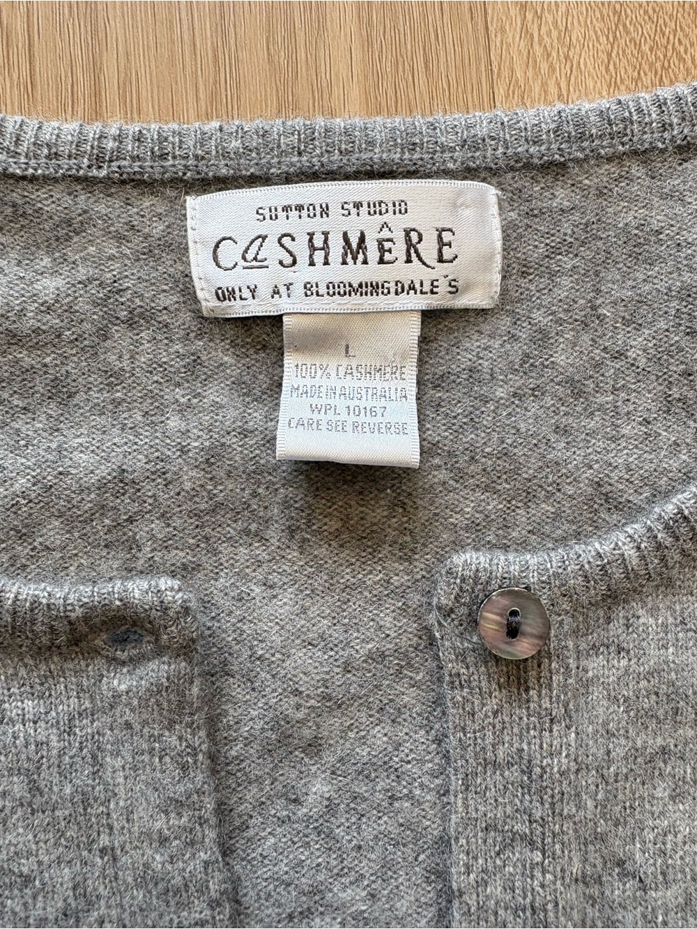 Sutton Studio 100% Cashmere Button Front Sweater - Picture 4 of 5